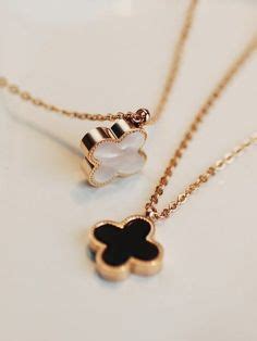 christian dior dainty necklace|Dior four leaf clover necklace.